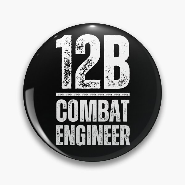 Item preview, 12B Combat Engineer – U.S. Army MOS Military Design for Veterans & Soldiers Distressed White Font designed and sold by GFamilyC.