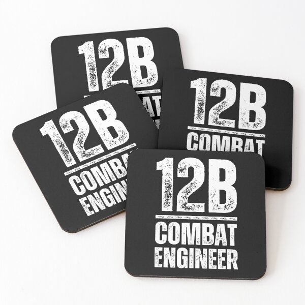 Item preview, 12B Combat Engineer – U.S. Army MOS Military Design for Veterans & Soldiers Distressed White Font designed and sold by GFamilyC.