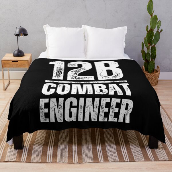 Item preview, 12B Combat Engineer – U.S. Army MOS Military Design for Veterans & Soldiers Distressed White Font designed and sold by GFamilyC.