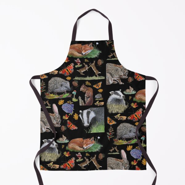 Item preview, British Wildlife Montage (Black Background) designed and sold by TheArtery2010.