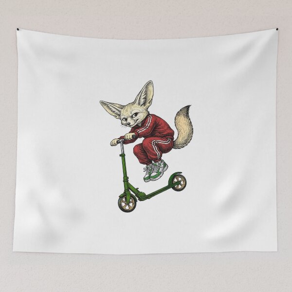 Item preview, Fennec on a scooter designed and sold by krabbaraban.
