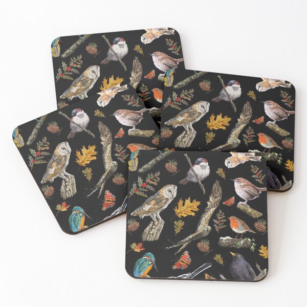 Item preview, British Birds Montage (Black Background) designed and sold by TheArtery2010.