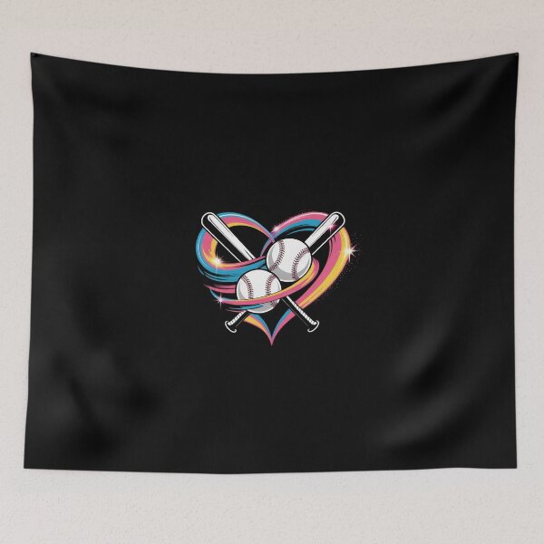 Item preview, Baseball Heart Colorful  designed and sold by vaxiek.