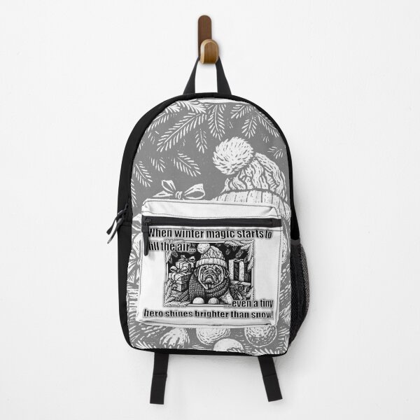Item preview, Christmas Pug — Black & White Manga Illustration designed and sold by ArhiStrategOne.