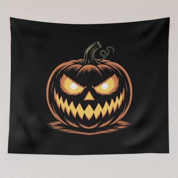 Item preview, Flaming Evil Pumpkin Face designed and sold by flagylART.