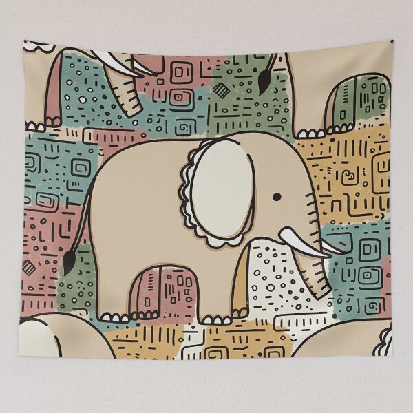 Item preview, Embrace the Magic of Elephants in Playful Patterns   designed and sold by Vanich-Panich.