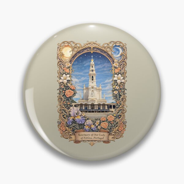 Item preview, Vintage Art Nouveau Sanctuary Lady Fatima Portugal Print designed and sold by BorgSpareParts.