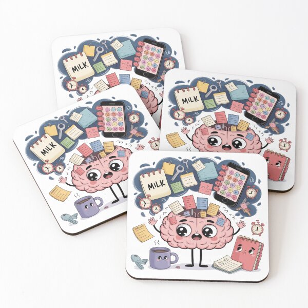 Item preview, Executive Dysfunction But Make It Cute – Funny ADHD Brain Sticker for Neurodivergent Women designed and sold by HubCreates.