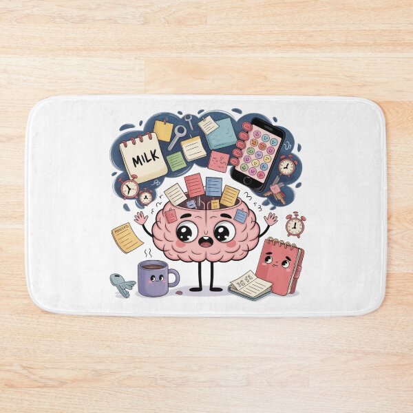 Item preview, Executive Dysfunction But Make It Cute – Funny ADHD Brain Sticker for Neurodivergent Women designed and sold by HubCreates.