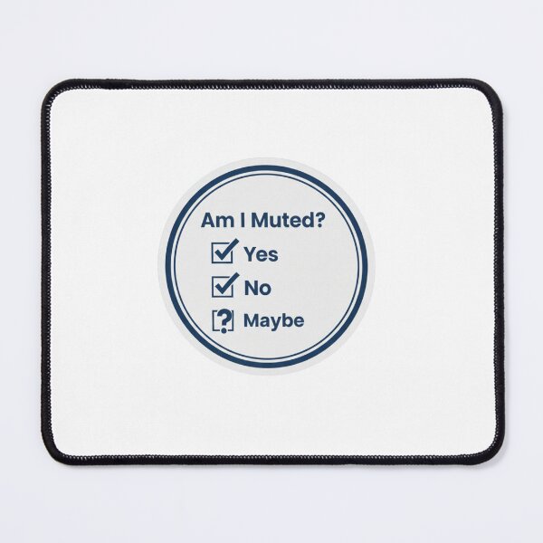 Item preview, Funny Zoom Meeting Sticker - Am I Muted? Checkbox Design designed and sold by ZYNORAworld.
