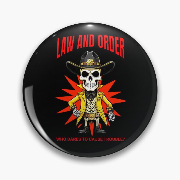 Item preview, skull sheriff-law and order designed and sold by wildforcedesign.