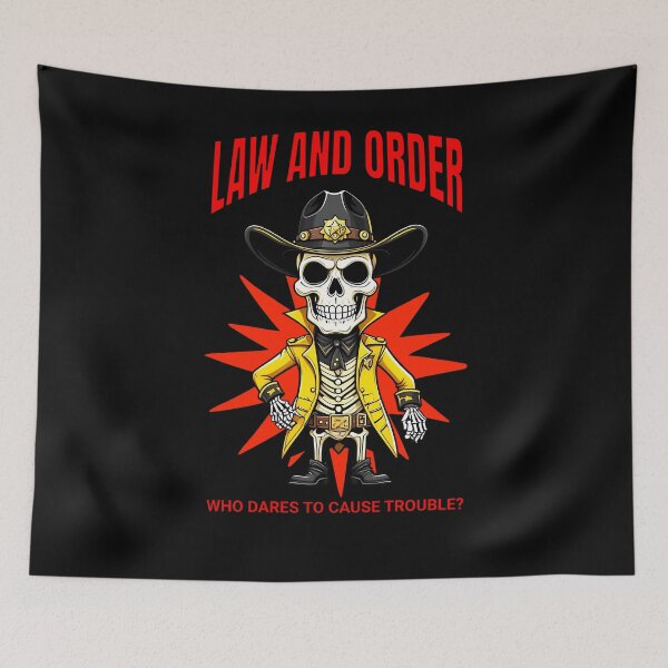Item preview, skull sheriff-law and order designed and sold by wildforcedesign.