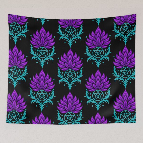 Item preview, Thistle with pentagram - Wiccan plant symbol designed and sold by Christine Krahl.