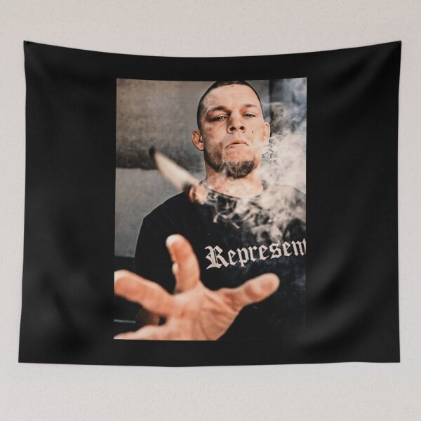Item preview, Nate Diaz Ufc Smoking Nate Diaz Bloody Nate Diaz designed and sold by lonelyboy00.