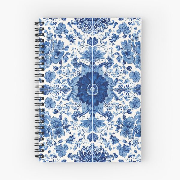 Item preview, Royal Delft Blue Florals Hand Painted Pattern designed and sold by GrinGalore.
