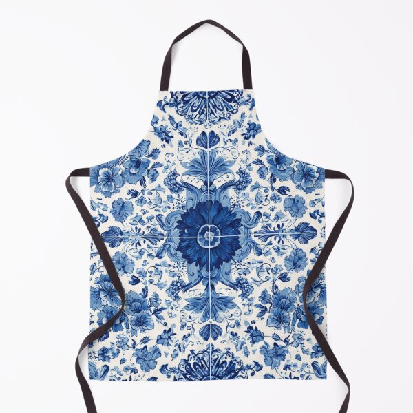 Item preview, Royal Delft Blue Florals Hand Painted Pattern designed and sold by GrinGalore.