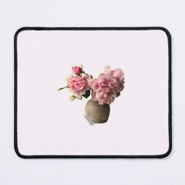 Artikelvorschau, Rosa Rosen in Keramikvase, Blumenaufkleber, niedliche Aufkleber, Kawaii-Kunst. entworfen und verkauft von winterdaisyflower.