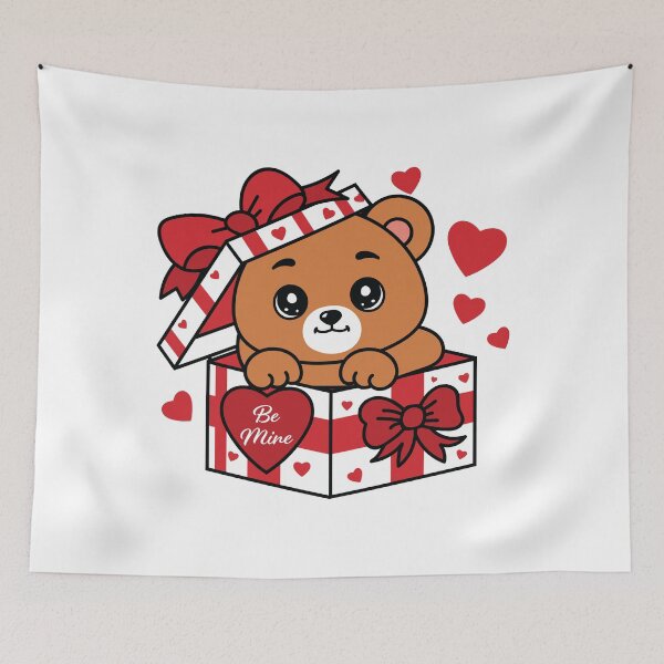 Item preview, Kawaii Cute Bear Valentine Gift Box designed and sold by MarshallStickerX.
