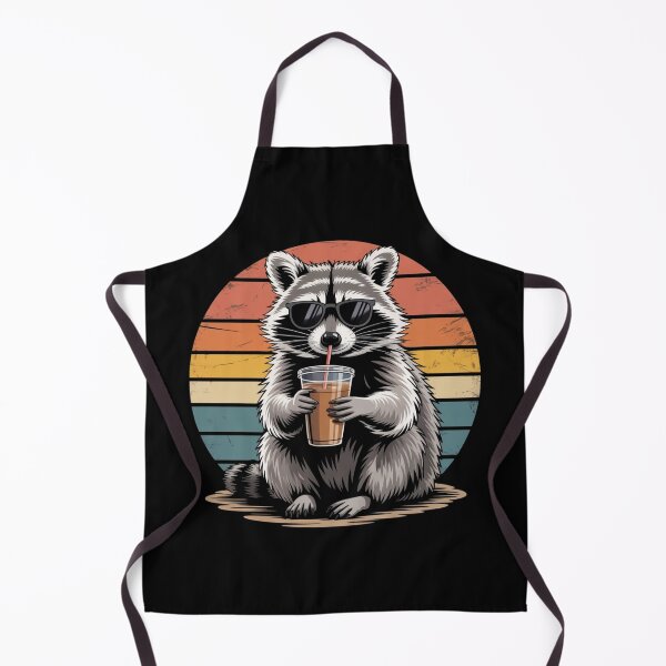 Item preview, Funny raccoon drinking iced coffee  designed and sold by Meryem Mamouni.