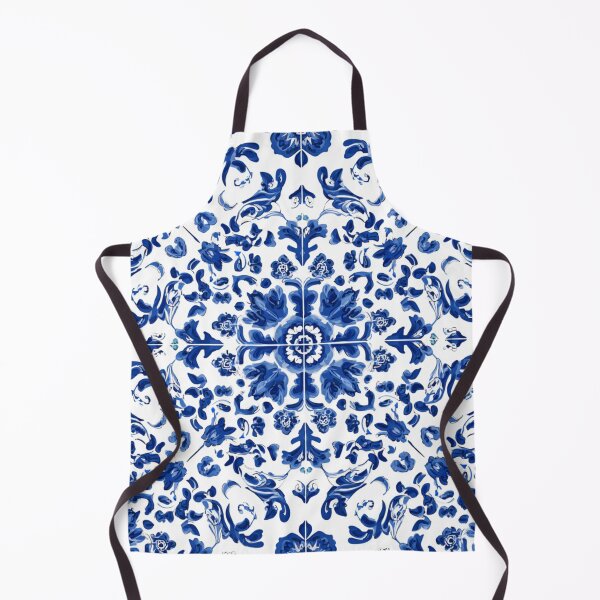 Item preview, Royal Delft Blue Florals Ornament Portugal Pattern designed and sold by GrinGalore.