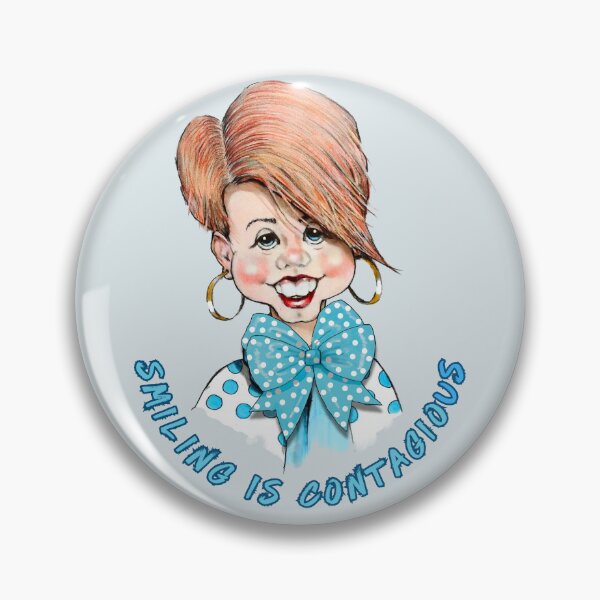 Item preview, Smiling is Contagious Caricature of Woman, Toothy SMILE designed and sold by JoyfulWhimsy.