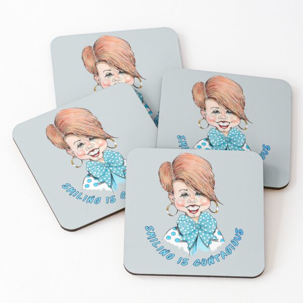 Item preview, Smiling is Contagious Caricature of Woman, Toothy SMILE designed and sold by JoyfulWhimsy.