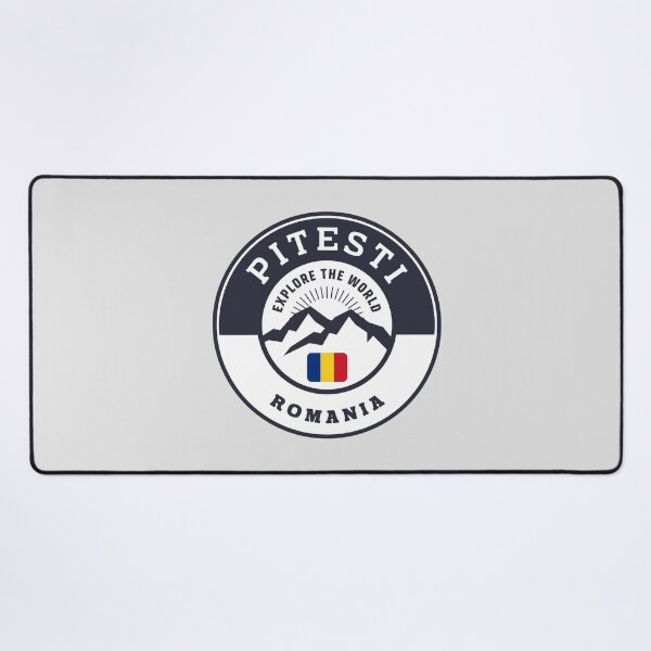 Item preview, Pitesti Romania | Black and White Travel Crest designed and sold by World Designs.