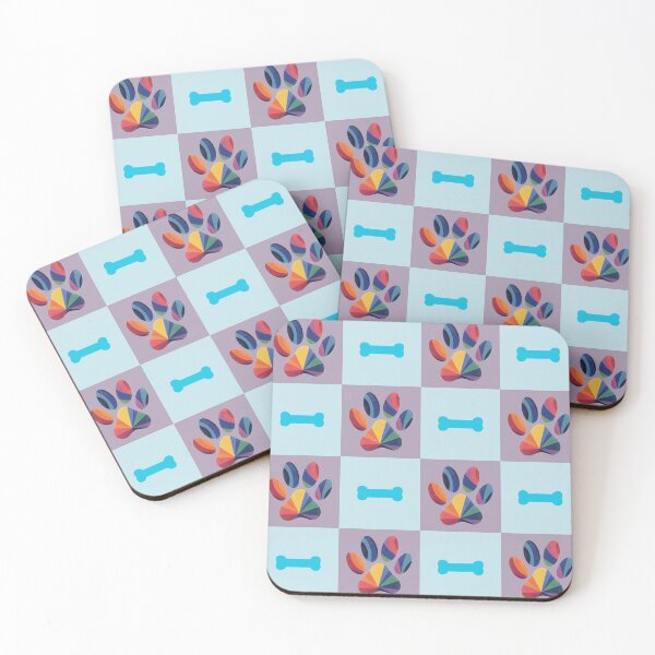 Item preview, Rainbow dogpaw pattern designed and sold by Tisunigo.