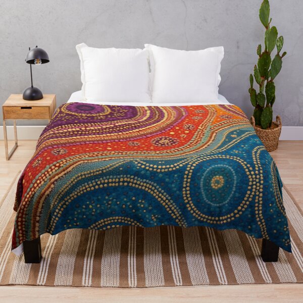 Item preview, Aboriginal Inspired Art - Lava Stream Through Water designed and sold by GrinGalore.