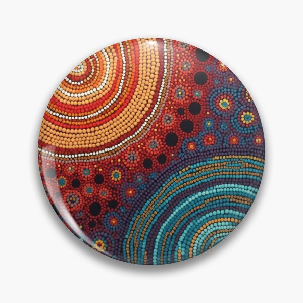 Item preview, Aboriginal Inspired Pattern - Lava and Water Dome designed and sold by GrinGalore.