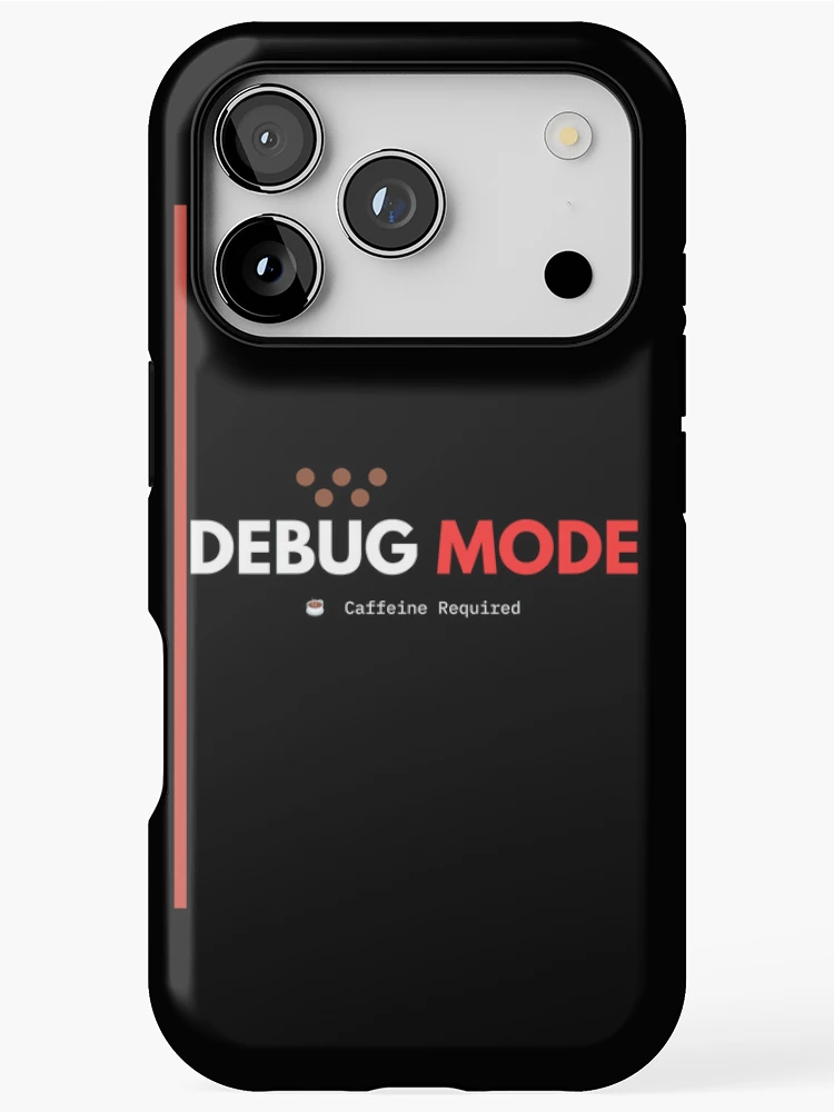 Thumbnail 1 of 4, iPhone Case, Debug Mode – Caffeine Required – Programmer Humor Design designed and sold by AltMain.