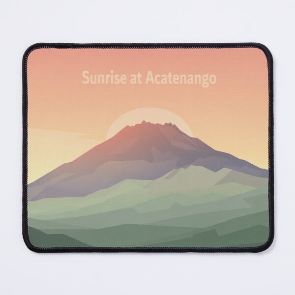 Item preview, Acatenango Volcano Sunrise Minimalist Travel Art | Layered Mountain Illustration designed and sold by Globalcitytees.