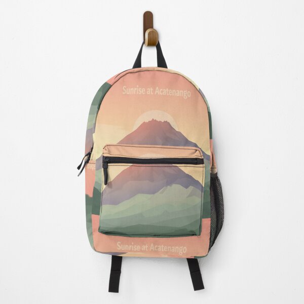 Item preview, Acatenango Volcano Sunrise Minimalist Travel Art | Layered Mountain Illustration designed and sold by Globalcitytees.