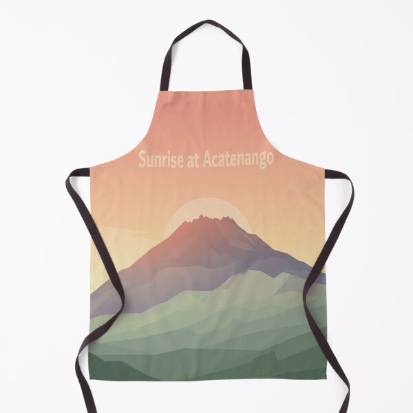 Item preview, Acatenango Volcano Sunrise Minimalist Travel Art | Layered Mountain Illustration designed and sold by Globalcitytees.