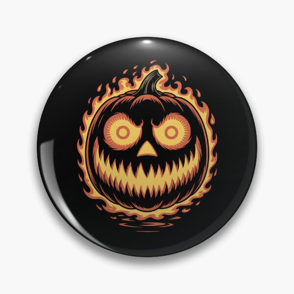 Item preview, Flaming Evil Pumpkin Face designed and sold by flagylART.