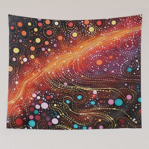 Item preview, Aboriginal Inspired Art - With Burgundy Lava Stream designed and sold by GrinGalore.