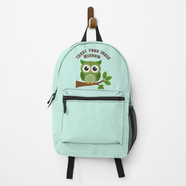 Item preview, Green Owl on Tree Branch – Trust Your Inner Wisdom designed and sold by Daily Mood Studio.