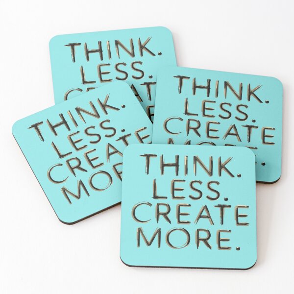 Item preview, Think Less Create More | Minimalist Bold Creative Quote Print designed and sold by PACS0011.