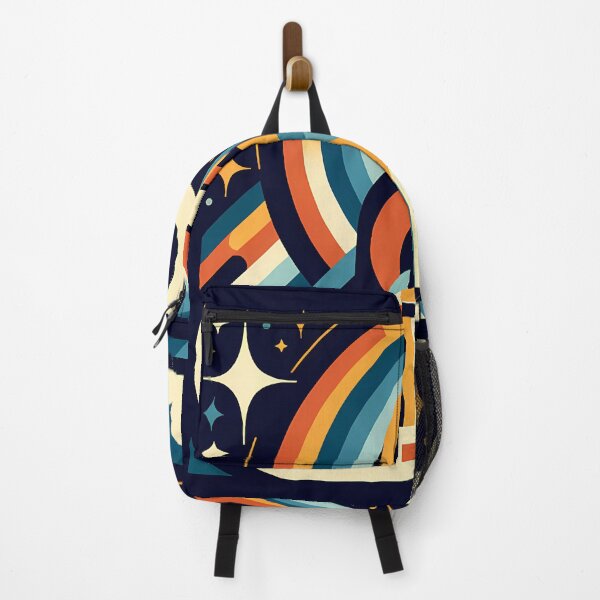 Item preview, Retro Rocket Launch with Rainbow Trails designed and sold by InkSmithery.