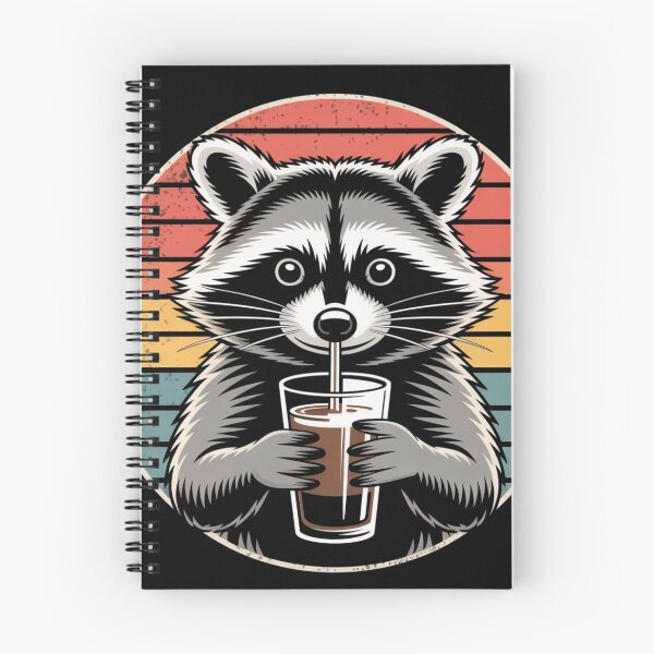 Item preview, Funny raccoon drinking iced coffee  designed and sold by Meryem Mamouni.