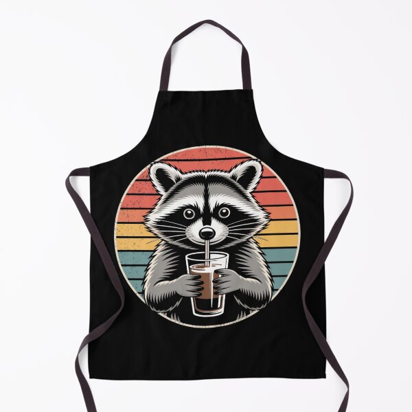 Item preview, Funny raccoon drinking iced coffee  designed and sold by Meryem Mamouni.