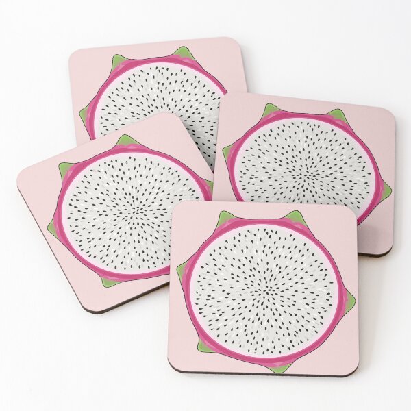 Item preview, Dragon Fruit Slice Illustration – Pink Pitaya Minimalist Art designed and sold by Royalsticker.