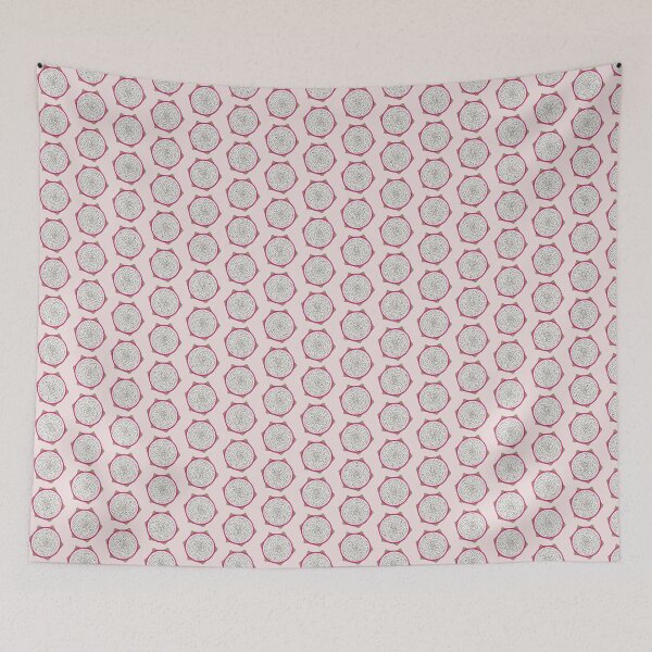 Item preview, Dragon Fruit Slice Illustration – Pink Pitaya Minimalist Art designed and sold by Royalsticker.