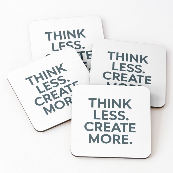 Item preview, Think Less Create More | Minimalist Bold Creative Quote Print designed and sold by PACS0011.