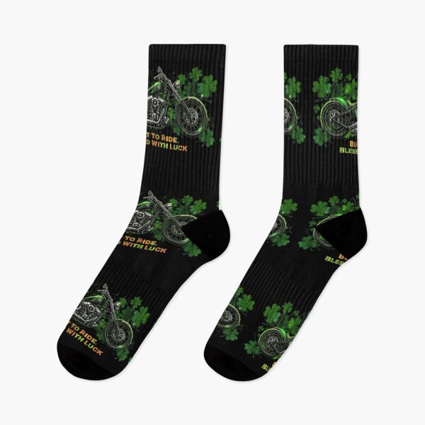 Item preview, Lucky Motorcycle Shamrock Design | St. Patrick’s Day Biker Apparel designed and sold by YourTrendyTees.