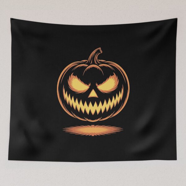 Item preview, Flaming Evil Pumpkin Face designed and sold by flagylART.