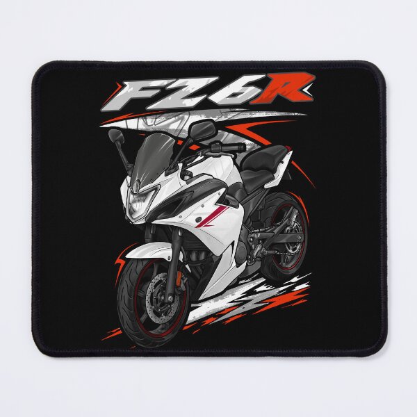 Item preview, Yamaha FZ6R 2012 (Pearl White) for Motorcycle Riders designed and sold by MotoApparelHub.