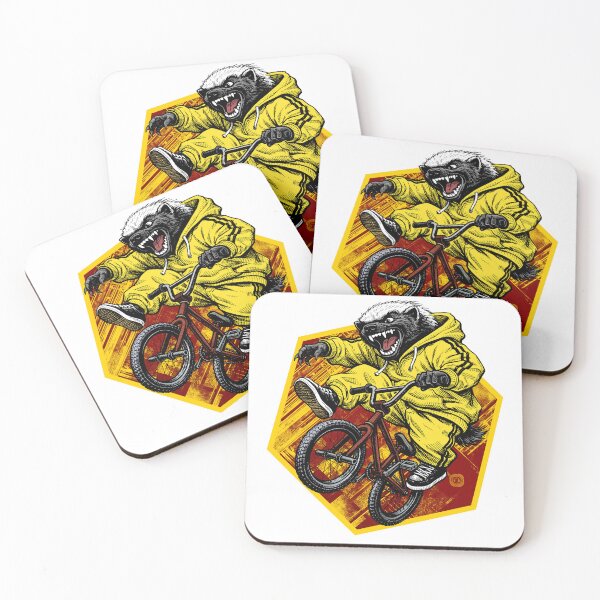 Item preview, Honey Badger on a BMX bike designed and sold by krabbaraban.