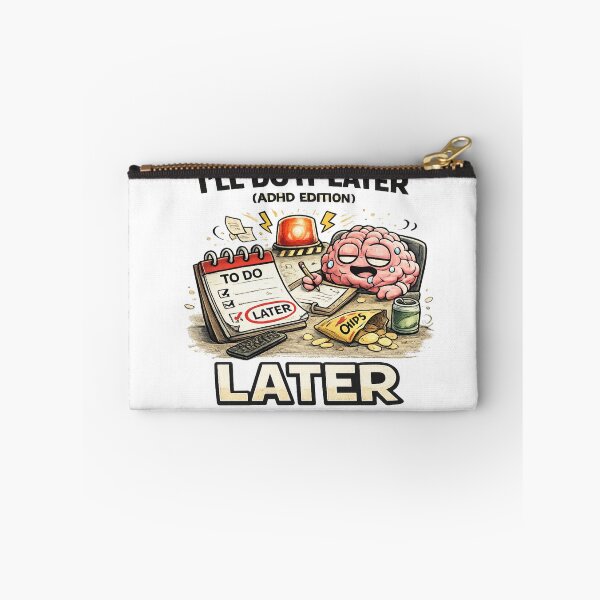 Item preview, I’ll Do It Later ADHD Edition Funny Procrastination Design designed and sold by FeralMindStudio.
