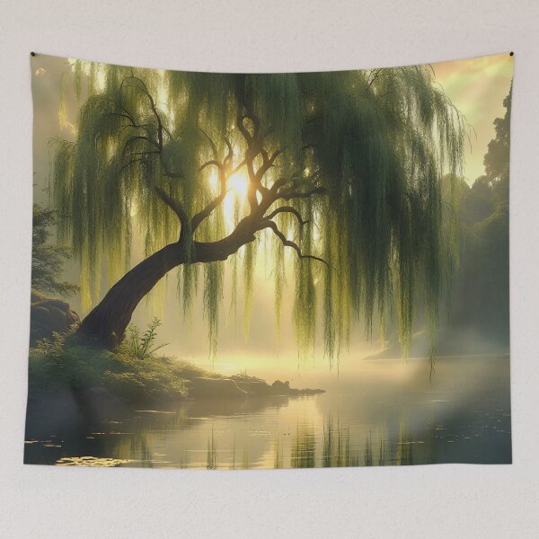 Item preview, Magnificent weeping willow by a pond designed and sold by MarionsArt.